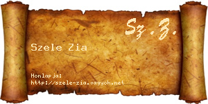 Szele Zia névjegykártya